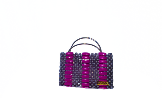 Pink Beaded Tote – Handcrafted Summer Handbag