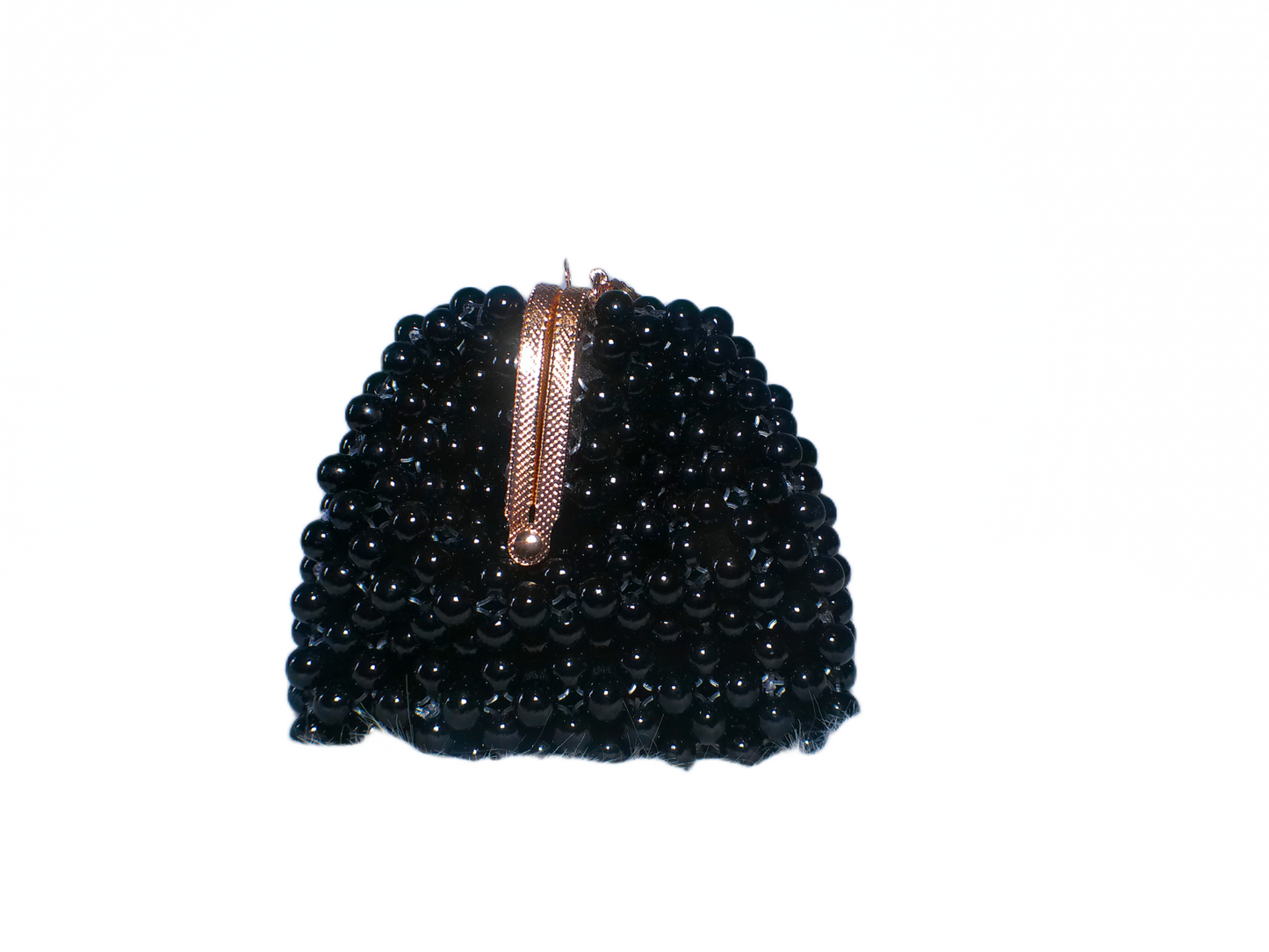 Black Beaded Clutch Handbag