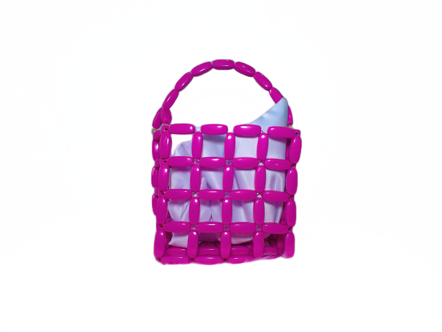 Pink Lattice Tote Summer Handbag