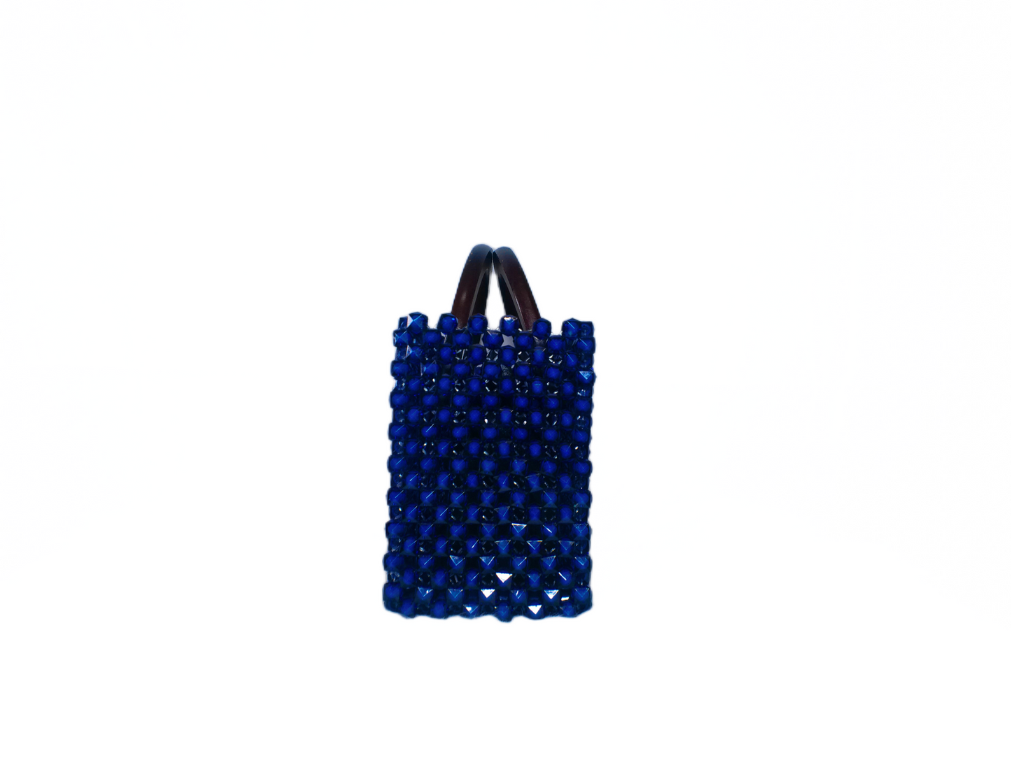 Blue Beaded Tote – Handcrafted Summer Handbag