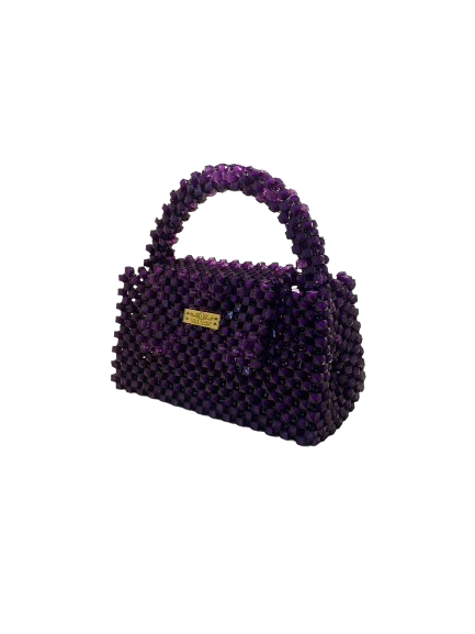 Velvet Night Beaded Handbag
